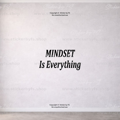 MINDSET Is Everything Wandtattoo als moderner Motivationsspruch für die Wand