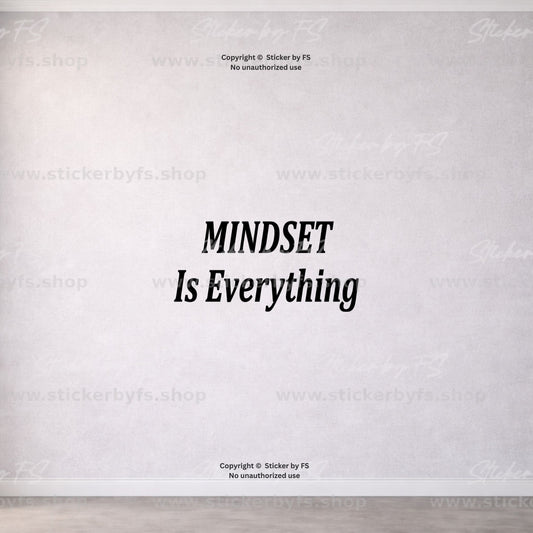 MINDSET Is Everything Wandtattoo als moderner Motivationsspruch für die Wand