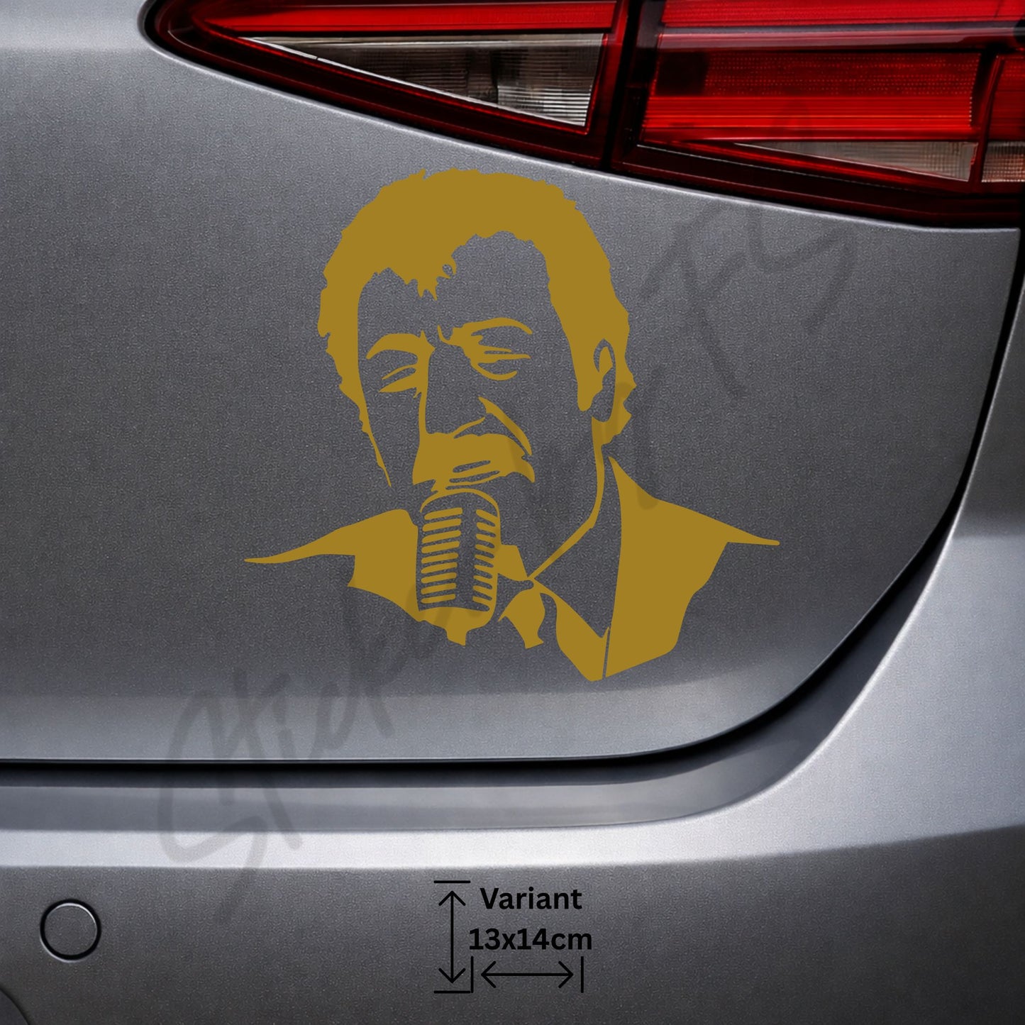 Goldener Müslüm Gürses Porträt Sticker für Fahrzeugkarosserie und Heckscheibe