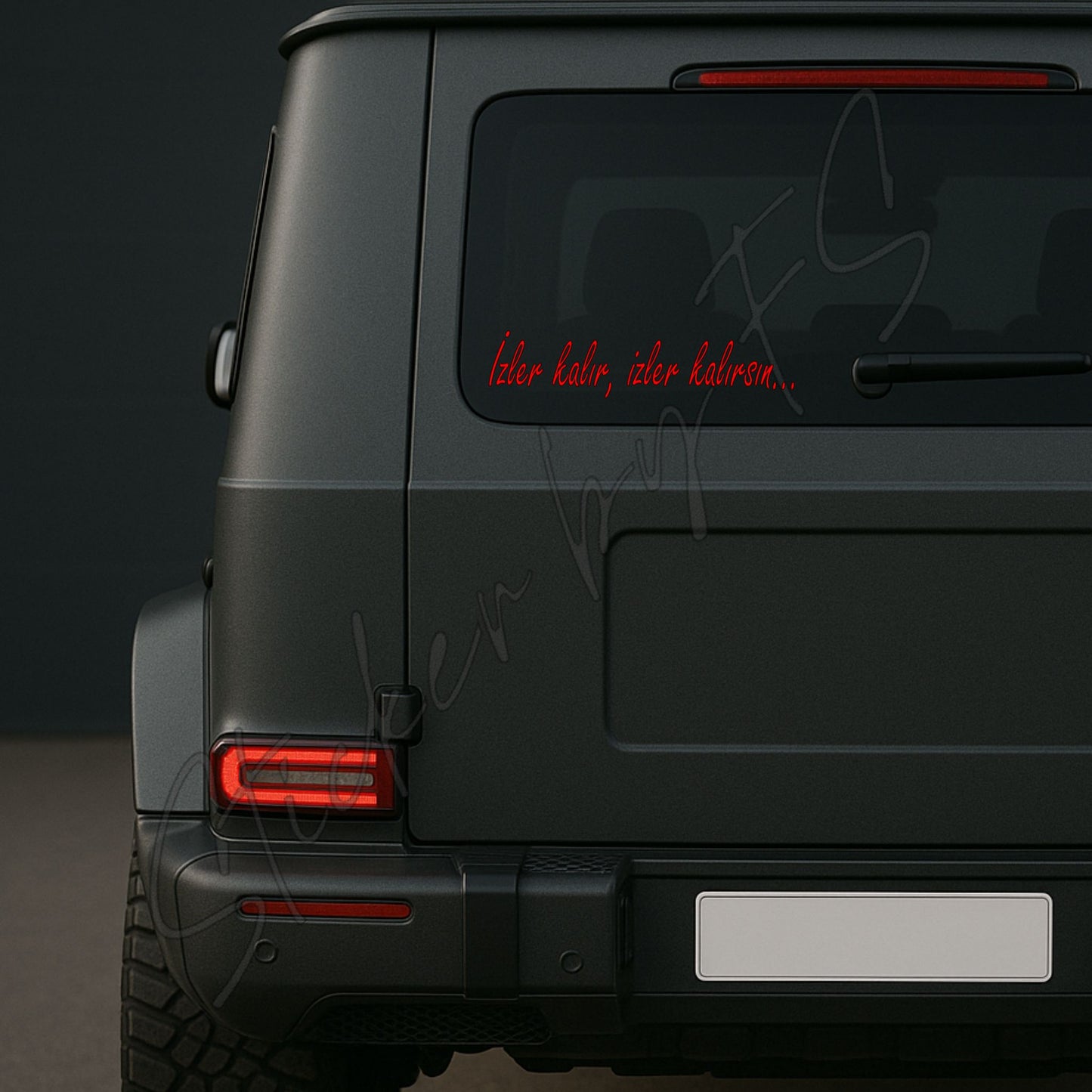 „İzler kalır, izler kalırsın“ Sticker für die Heckscheibe – türkischer Schriftzug Aufkleber aus Vinyl