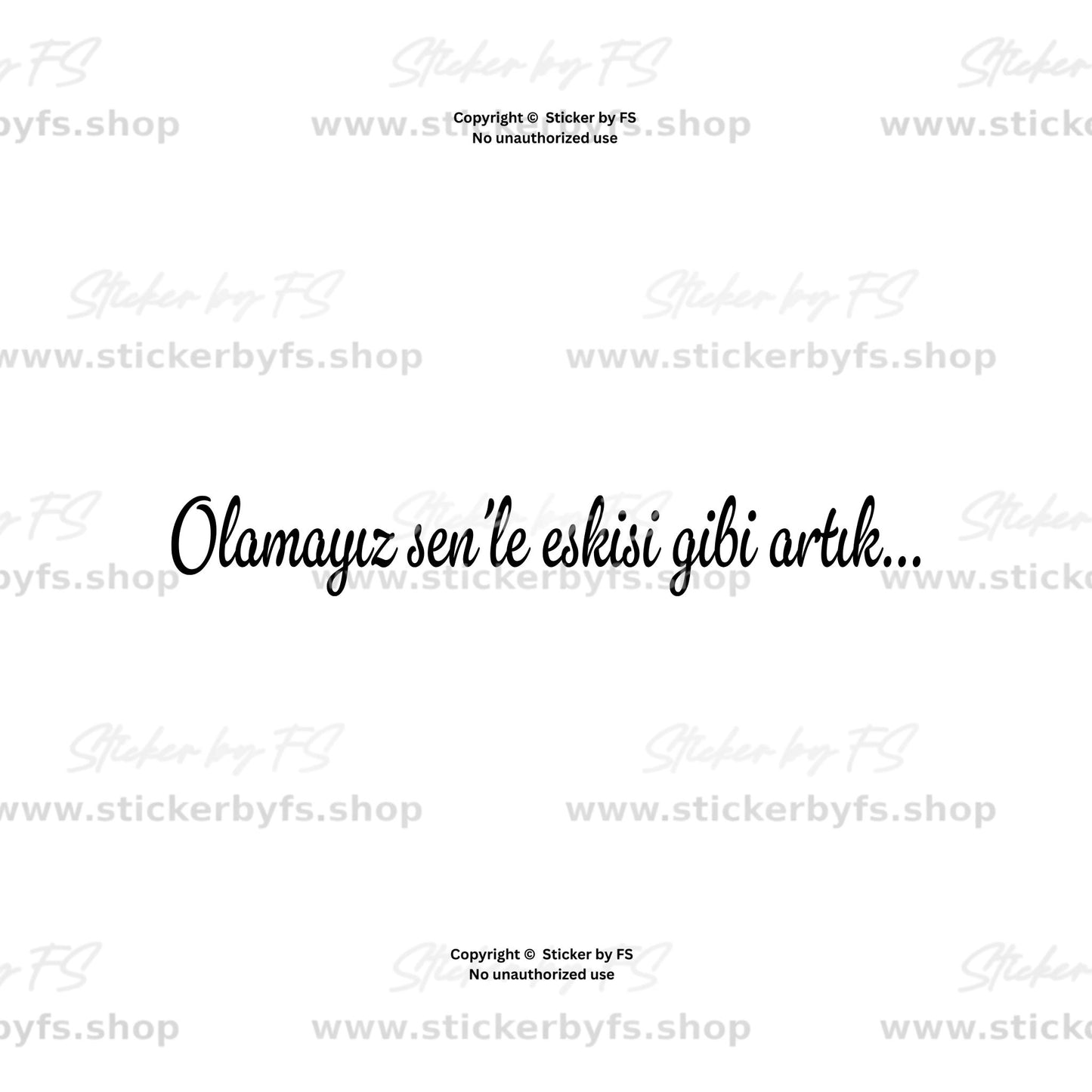 Olamayız sen'le eskisi gibi artık Sticker aus dem BLOK3 und Poizi Song als Vorschau in fünf Farben