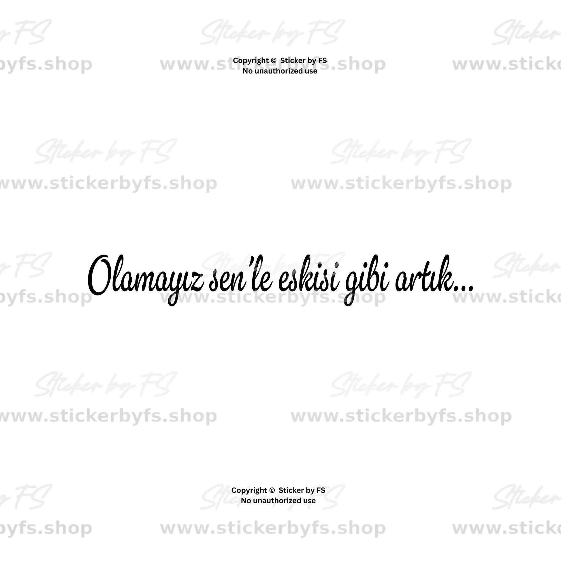 Olamayız sen'le eskisi gibi artık Sticker aus dem BLOK3 und Poizi Song als Vorschau in fünf Farben