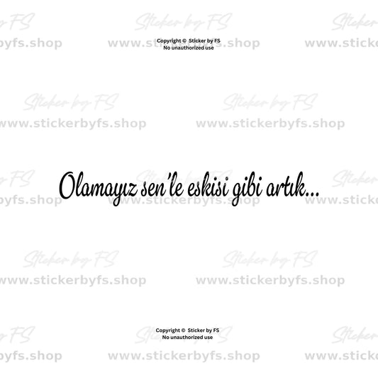 Olamayız sen'le eskisi gibi artık Sticker aus dem BLOK3 und Poizi Song als Vorschau in fünf Farben