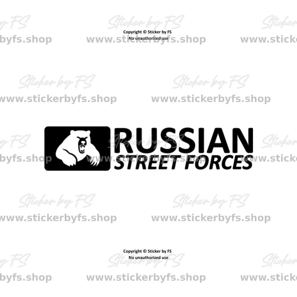Russian Streetforces Sticker Design – hochwertiger Vinyl-Aufkleber (Sticker by FS)