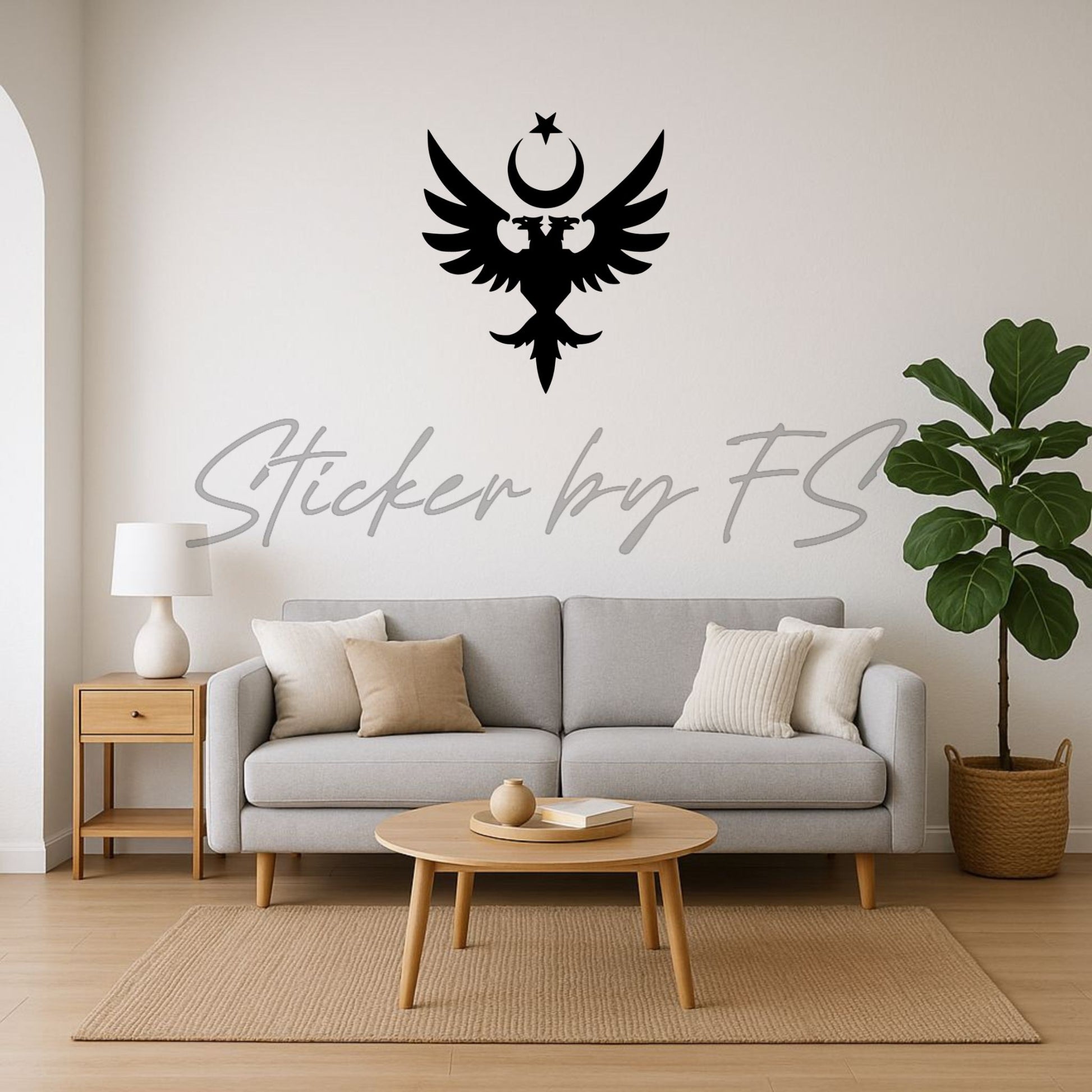 Selçuklu Hilali Wandtattoo – Orientalischer Selçukischer Halbmond als Dekoration