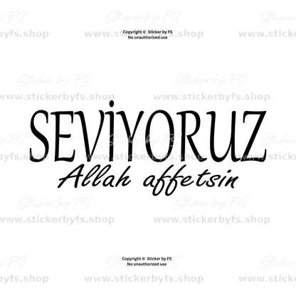 Seviyoruz Allahaffetsin Sticker