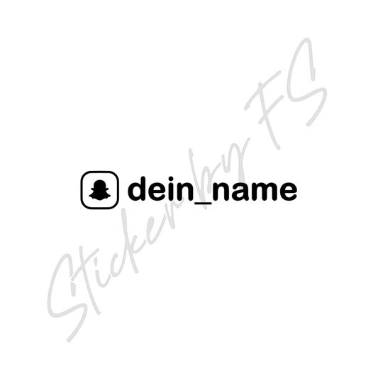 Snapchat Name Sticker Aufkleber Autosticker Carsticker Social Media