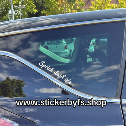 Sprich değil işte Sticker Aufkleber Autosticker Carsticker Arkacam yazilari Sprich degil iste