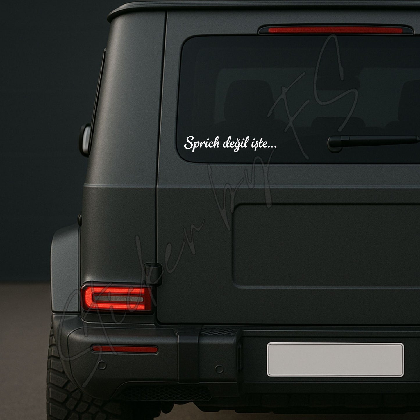 Sprich degil iste Sticker Aufkleber Autosticker Carsticker Arkacam yazilari