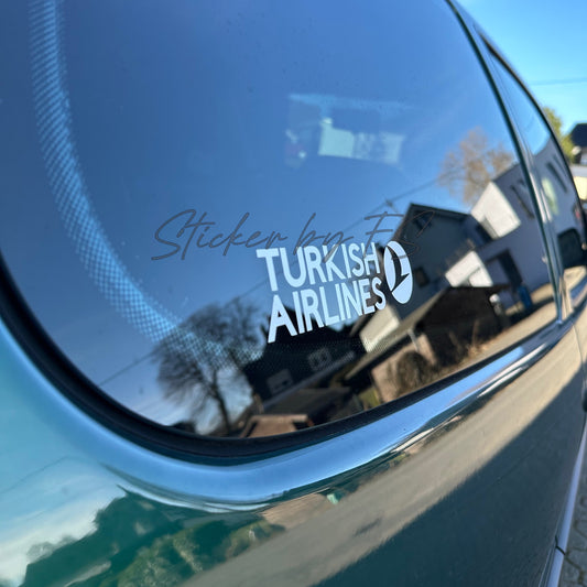 Turkish Airlines THY Sticker Aufkleber Autosticker Carsticker Sticker für Laptop