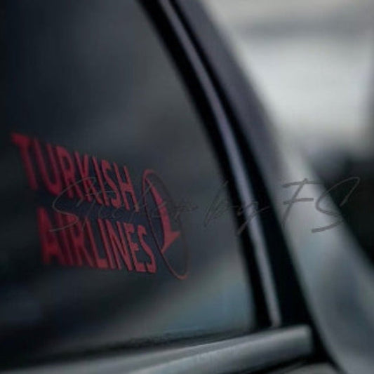 Turkish Airlines THY Sticker Aufkleber Autosticker Carsticker Sticker für Laptop