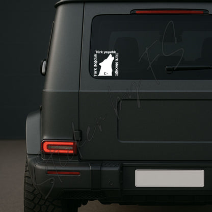 Türk doğduk, Türk yaşadık, Türk öleceğiz Aufkleber, wetterfest, ideal für Autos, Motorräder, Fensterscheiben und Laptops