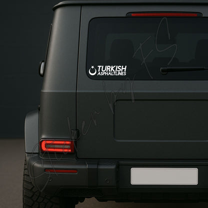 Turkish Asphaltlines Aufkleber, wetterfest, ideal für Autos, Motorräder, Fensterscheiben und Laptops