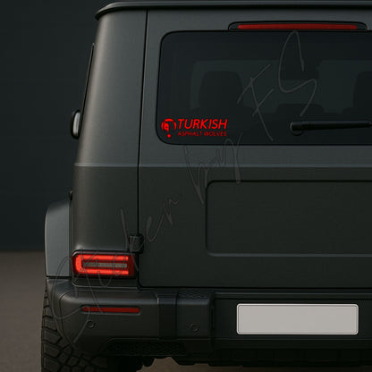 Turkish Asphaltwolves Göktürkce Sticker Aufkleber Autosticker Carsticker Sticker für Laptop Türk Türkiye Bozkurt