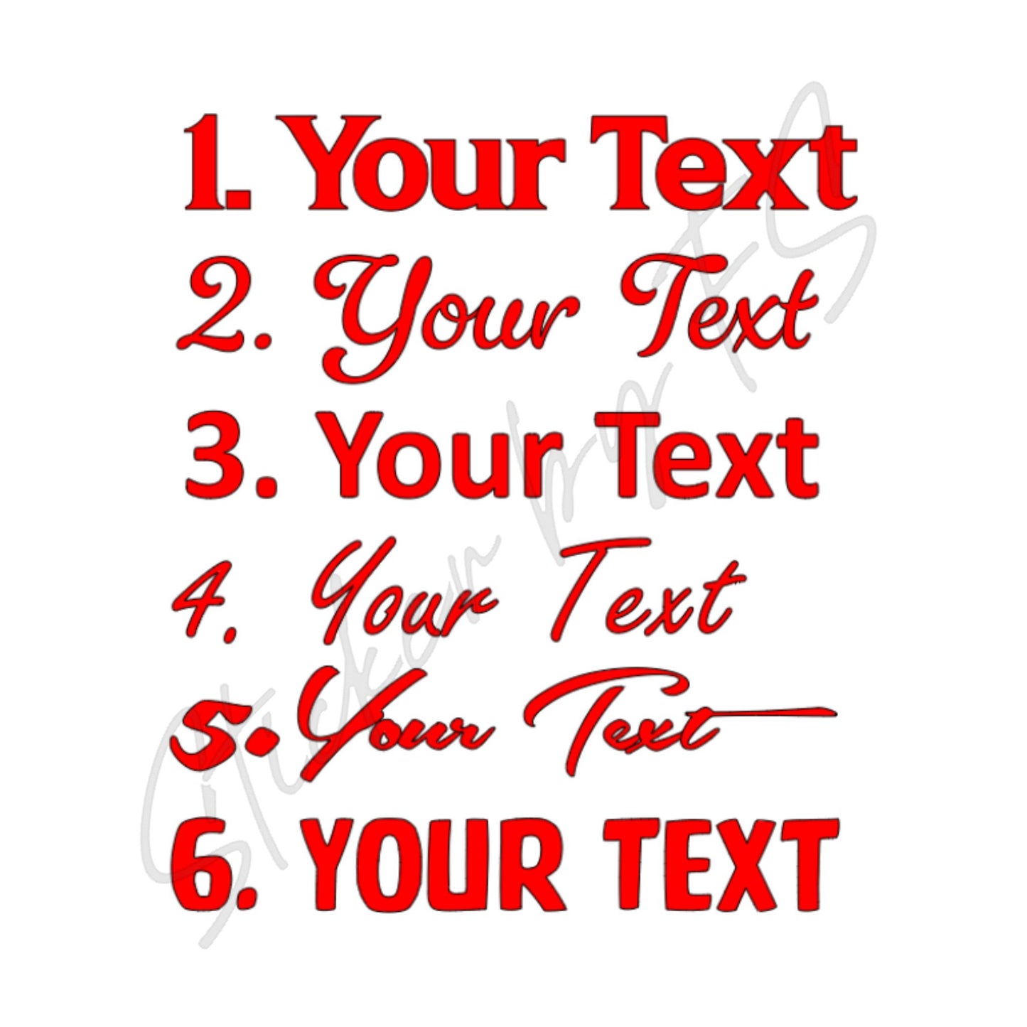 Dein Wunschtext bis 60cm Sticker – hochwertiger Aufkleber