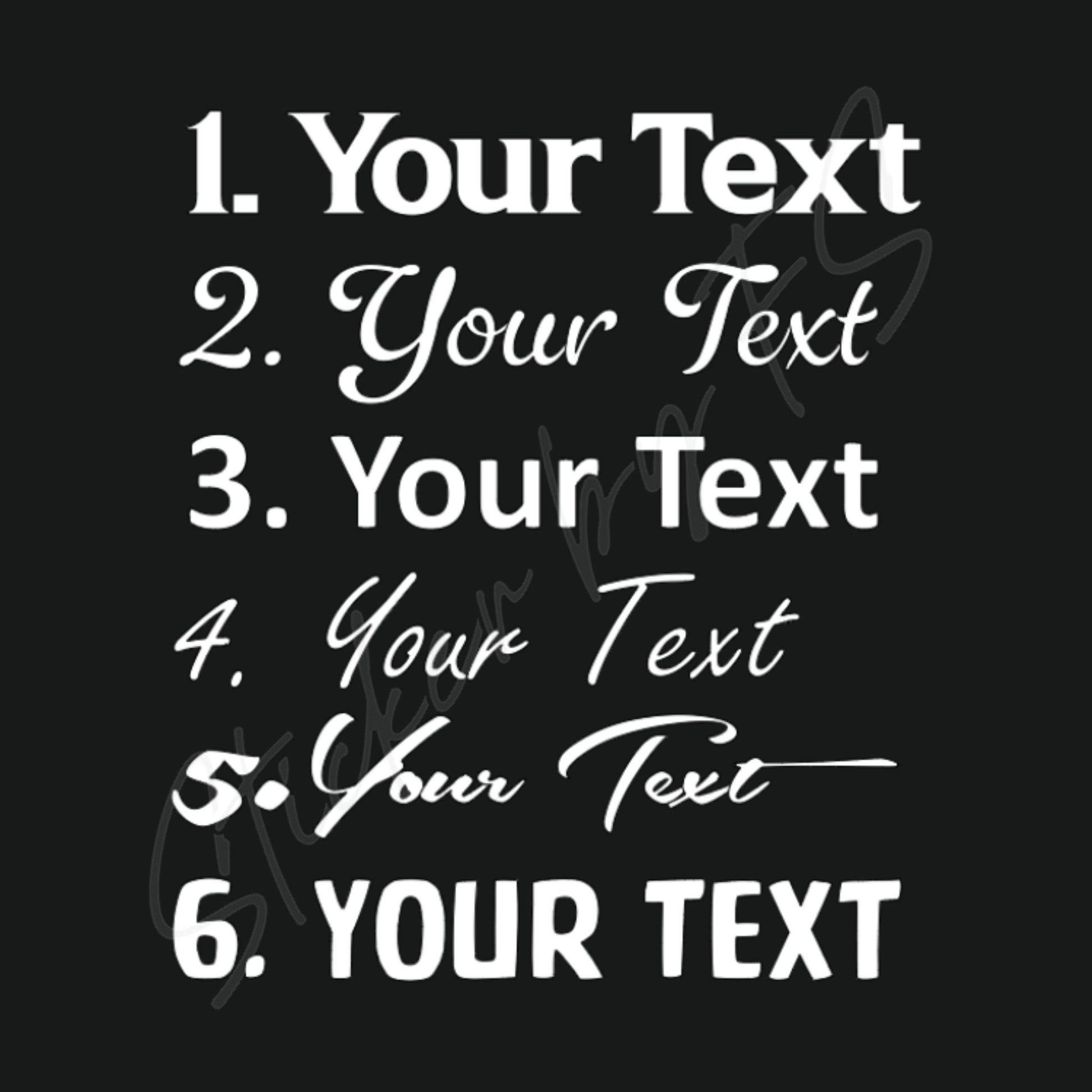 Dein Wunschtext bis 30cm Sticker – hochwertiger Aufkleber