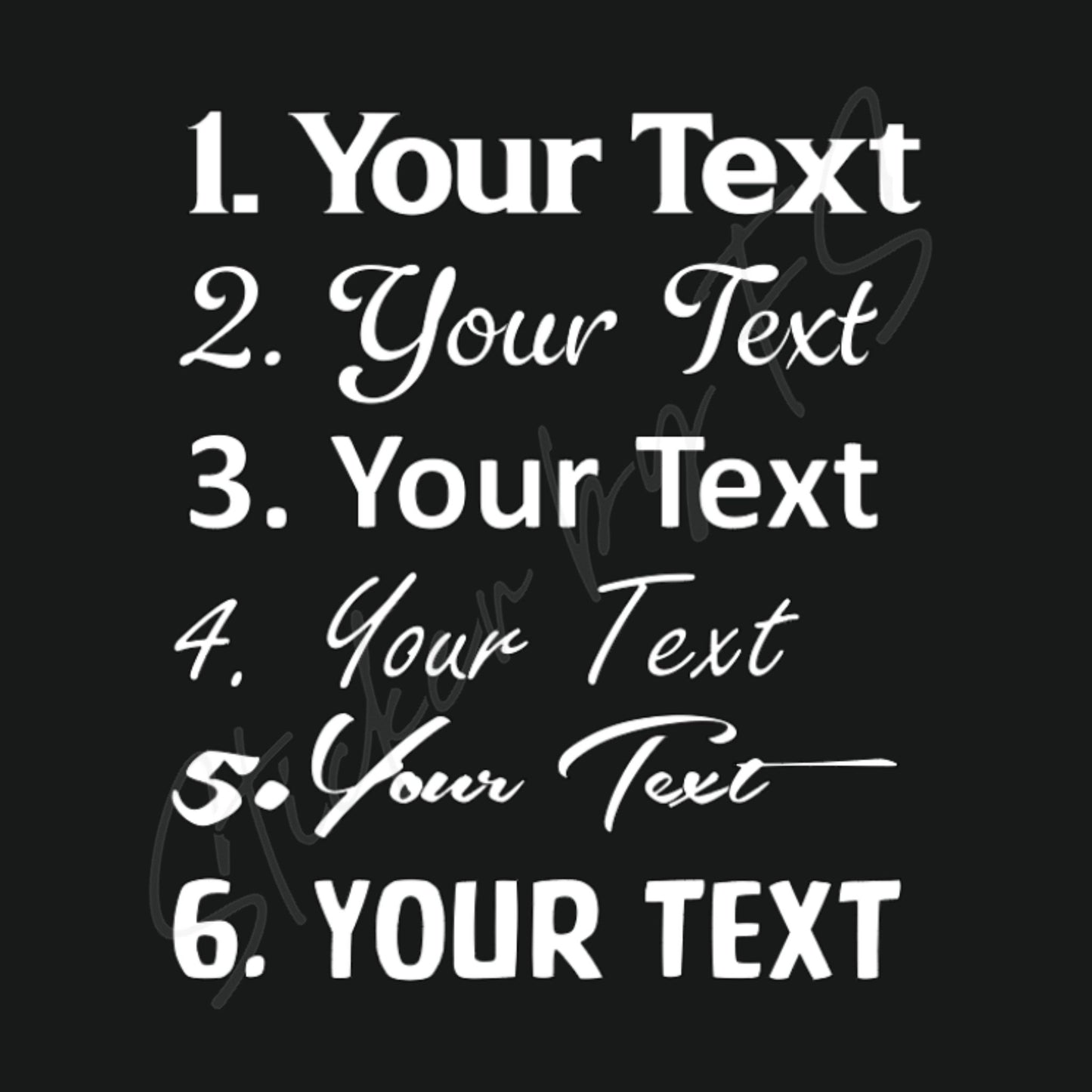 Dein Wunschtext bis 60cm Sticker – hochwertiger Aufkleber