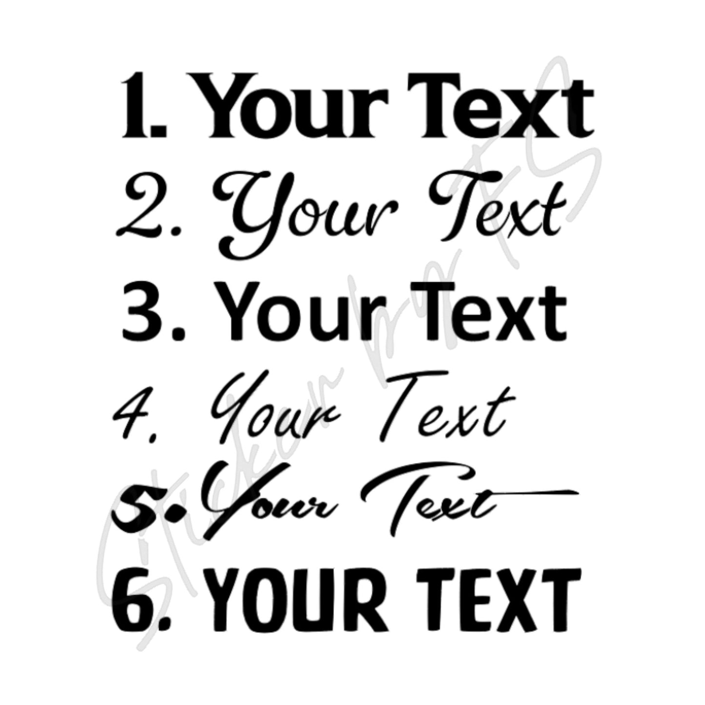 Dein Wunschtext bis 30cm Sticker – hochwertiger Aufkleber