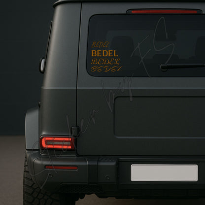 Bedel Sticker Aufkleber Autosticker Carsticker Arkacam Yazilari