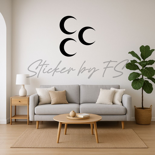 Üc Hilal Wandsticker Wand Tattoo Homedecoration Türk Türkiye Turan MHP