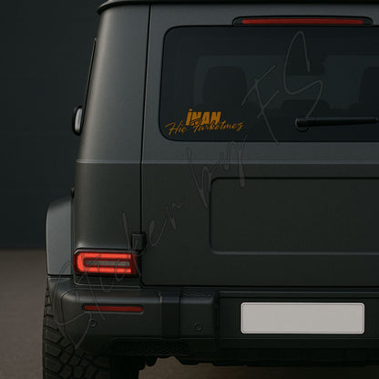 İnan Hiç Farketmez Aufkleber, wetterfest, ideal für Autos, Motorräder, Fensterscheiben und Laptops