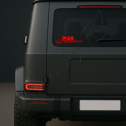 İnan Hiç Farketmez Aufkleber, wetterfest, ideal für Autos, Motorräder, Fensterscheiben und Laptops