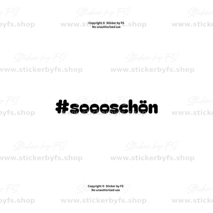 #soooschön Sticker